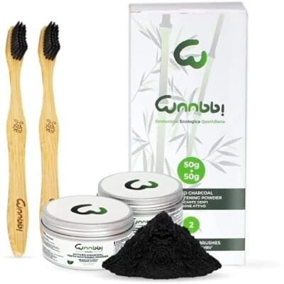 Carbone Attivo Sbiancante Denti Professionale 100g Dentifricio Carbone Vegetale - Immagine 1 di 4