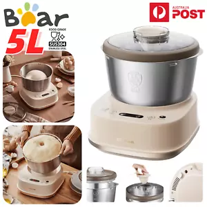 BEAR Electric Dough Maker Stainless Steel Auto Ferment Kneading Mixer Machine 5L - Picture 1 of 23