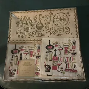 NOS Brownie Creation Eat Drink & Be Merry Napkins & Tray Mats - Picture 1 of 5