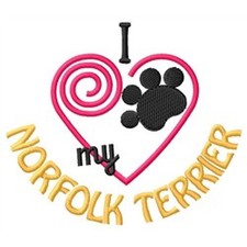 I Heart My Norfolk Terrier Ladies Short-Sleeved T-Shirt 1394-2 Size S - Xxl