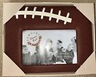 Football Theme Picture Frames 8X10 W/4X6 Picture Display.  Real Pigskin.  Nib