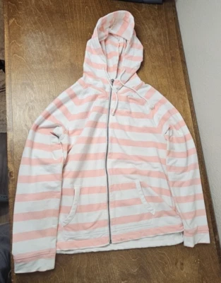 Sonoma Hoodie Women's Size Large, Pink & White | Striped, Pullover, Long Sleeve - Image 1 of 4