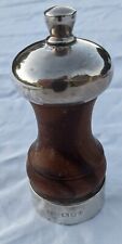 British sterling silver mounted pepper grinder - London 1985
