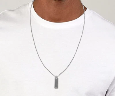 NEW NECKLACE CHAIN  PENDANT 60CM SILVER COLOR AUTHENTIC TOMMY HILFIGER  2790392 - Image 1 of 4