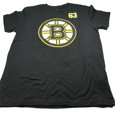 NHL Boy's Boston Bruins #63 Marchand Short Sleeve Tee Shirt Medium Black New Cover
