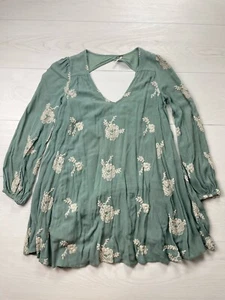 Free People Womens XS Green Tunic Dress With Pockets  - Picture 1 of 9