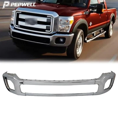 Chrome Steel Front Bumper Face Bar for 2011-2016 Ford F-250 F-350 Super Duty OEM Foto 1 de 4