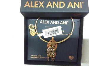 Alex and Ani Dreamcatcher Bangle Bracelet Rafaelian Gold NWTBC - Picture 1 of 4