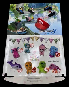 McDonald’s MarioKart 8 Wii & Teenie Beanie Boo Happy Meal Toy Display 2014 - Picture 1 of 16