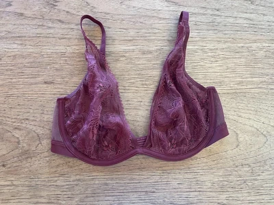 Sutiã de mergulho SOMA Intimates Vermillion renda 32D sem forro renda e malha com aro - Imagem 1 de 2