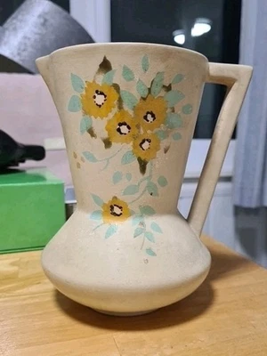 Art Deco Hand Painted Soft Glazed Brentleigh Ware 'Vincent' jug well loved - Image 1 of 4