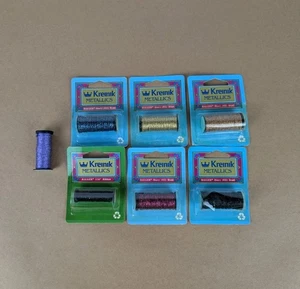 NEU Posten 7 Kreinik Metallic Faden Balger schwer #32 Zopf Gobelin gemischte Farben - Bild 1 von 6