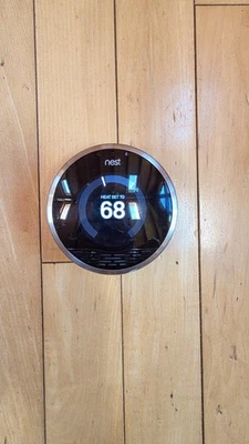 Google NEST 1st Generation Learning Programmable Thermostat Silver Good Working - Image 1 of 4