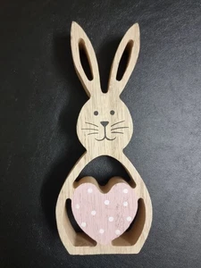 Osterdeko Dekoration Zu Ostern Hase Holz zum aufstellen 16cm - Bild 1 von 4