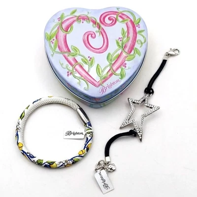 Nuevo con etiquetas Juego de pulseras Brighton Starry Night & Bella Lemon Woods con lata de regalo de corazón Foto 1 de 4