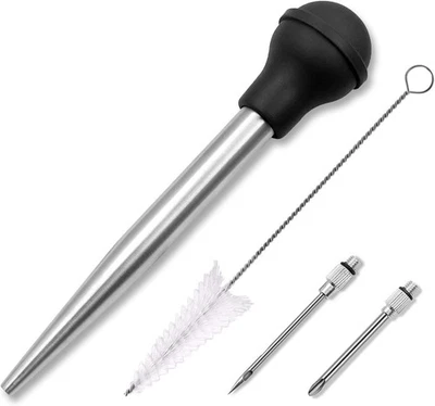 SVUPUE Marinierspritze, Edelstahl Fleischspritze, BBQ Bratenspritze, mit 2 - Bild 1 von 4