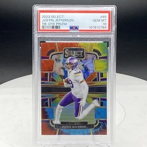 Justin Jefferson 2023 Panini Select Tie Dye Prizm #’d/25 PSA 10 GEM MINT - Picture 1 of 2