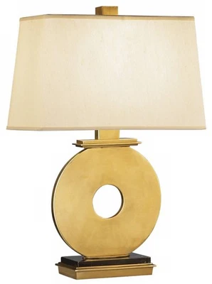 Robert Abbey Tic-Tac-Toe 23" High Modern Brass O-Table Lamp - Image 1 of 2