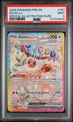 2025 Pokémon Eevee EX Prismatic Evolutions #167 Special Illustration Rare PSA 9 - Image 1 of 2