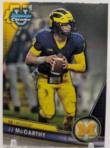 🏈2023 Bowman Chrome U Football #124 JJ McCarthy - Wolverines/Vikings🏈 - Picture 1 of 3