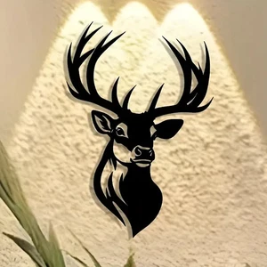 Deer Metal Wall Decor Deer Hunting Metal Wall Animal Sculpture - Picture 1 of 9