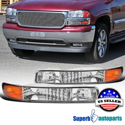 Fits 1999-2006 GMC Sierra 2000-2006 Yukon XL Bumper Signal Parking Lights - Image 1 of 4