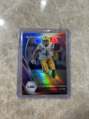 Jamarr Chase 2021 Prizm Draft Picks Red White Blue Prizm #112 LSU Rookie RC - Image 1 of 4