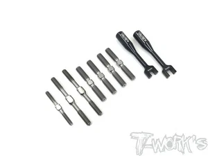TB-177 T-Works Set Tiranti in Titanio per Kyosho MP10 - Foto 1 di 1