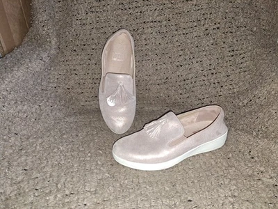 FITFLOP-Superskate Borla-Rosa Brillante Mocasín-Comodidad-Talla 8.5-Excelente Foto 1 de 4