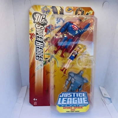 Superman Supergirl Steel Justice League Unlimited 3 упаковки новые нераспакованные - Изображение 1 из 4