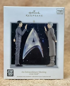Hallmark Andenken 2009 STAR TREK Ein außergewöhnliches Treffen Spock magisches Ornament - Bild 1 von 4