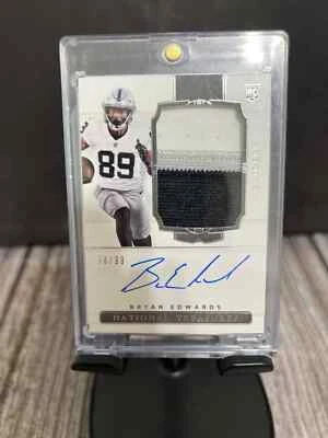 BRYAN EDWARDS 2020 Panini National Treasures RPA Rookie Jersey Patch Auto /99 - Image 1 of 3