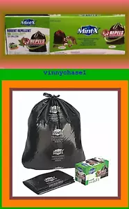 Mint-X Plastic 33 Gallon Drawstring Rodent Repellent 90 Trash Bags-FREE SHIPPING - Picture 1 of 1