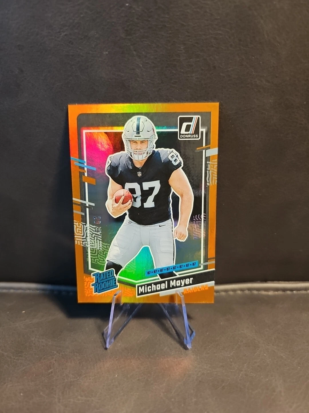 2023 Panini Donruss Rated Rookie Jersey Number /87 Michael Mayer #361 Rookie RC