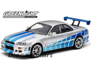 FAST & FURIOUS (2003) 1999 NISSAN SKYLINE GTR PAUL WALKER 1:43 86208 GREENLIGHT - Picture 1 of 7