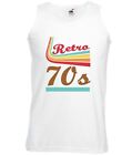 Unisex White Retro 70'S Dance Disco Fashion Hippy Vintage Vest Top