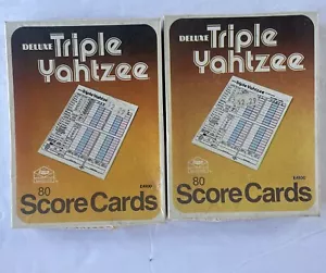 Deluxe Triple Yahtzee 2x Replacement Score Cards Vintage 1978 - Picture 1 of 7
