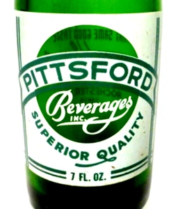 vintage ACL Soda POP - green  PITTSFORD OF ROCHESTER, N.Y.  - 7  oz - Picture 1 of 3