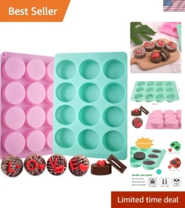 Moldes redondos para galletas de chocolate, nuevo tamaño cilindro de 12 cavidades cubierta de chocolate coo... - Imagen 1 de 8