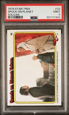 1979 TOPPS STAR TREK SPOCK ON PLANET VULCAN #22 TRADING CARD | PSA 9 MINT POP 8 - Image 1 of 4