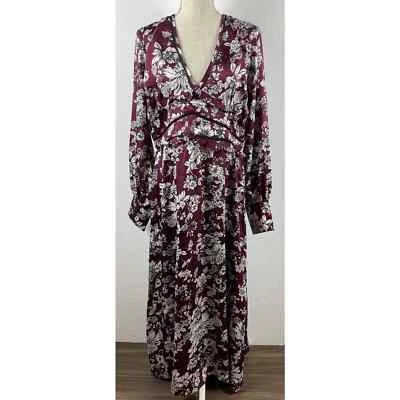Bardot Maroon White Maxi Dress Women’s Size 10 US 14 UK Formal Evening Gown NWT - Image 1 of 4