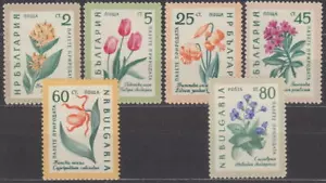 BULGARIA - 1960 JUEGO COMPLETO FLORA - FLORES Mi.: 1164-1169 - **MONTADA** - Imagen 1 de 1