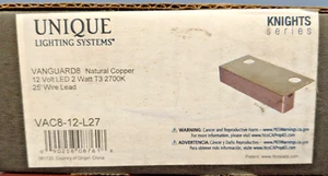 Unique Lighting Knight Series VANGUARD 8 Natural Copper LED Stair Light 25' Lead - Picture 1 of 3