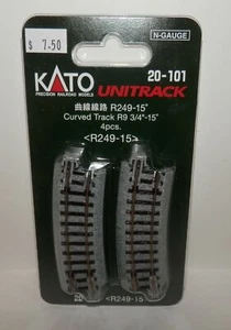 Kato N Unitrack Curved Track 3/4" - 15° R249-15 #20-101 NIP  - Picture 1 of 1