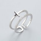 925 Silver Ocean Wave Rings Finger Ring Wedding Band Women Jewelry Party Gift