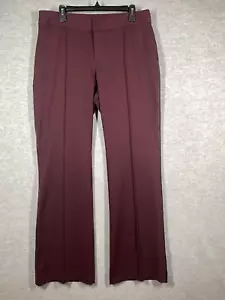 Womens Wide Leg Career Trousers Size 14 Faux Leather Side Seam Office Career NWT - Picture 1 of 15