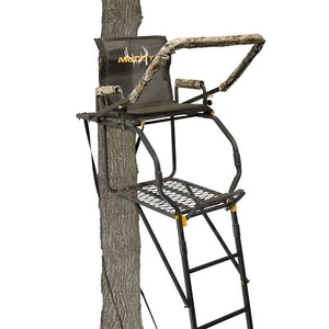 Muddy Huntsman Deluxe 17 Foot Hunting Ladderstand, 1 Person Climbing Tree Stand - Picture 1 of 11