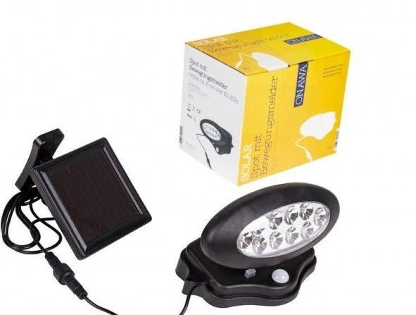 Solar Spot mit Bewegungsmelder, Wegebeleuchtung LED mit 10 Leuchten - Bild 1 von 1