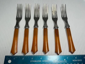 6pcs Vintage Bake Lite Dinner Forks - Picture 1 of 5