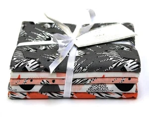 Feline Drive Fabric Fat Quarter Bundle EMMA & MILA Zebra Camelot Fabrics 5 FQs - Picture 1 of 8
